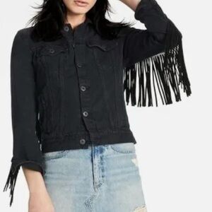 Vintage Lucky Brand Jacket with suede fringe size S